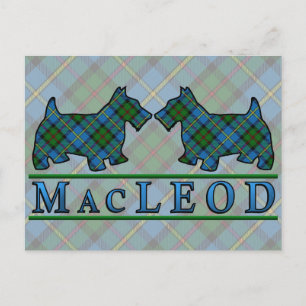 Clan MacLeod Tartan Scottie Dogs Postkarte