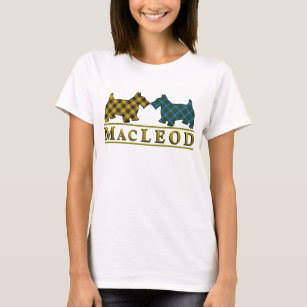 Clan MacLeod Tartanscottie-Hunde T-Shirt