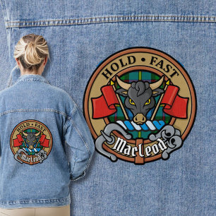 Clan MacLeod von Harris Crest über Hunting Tartan Jeansjacke