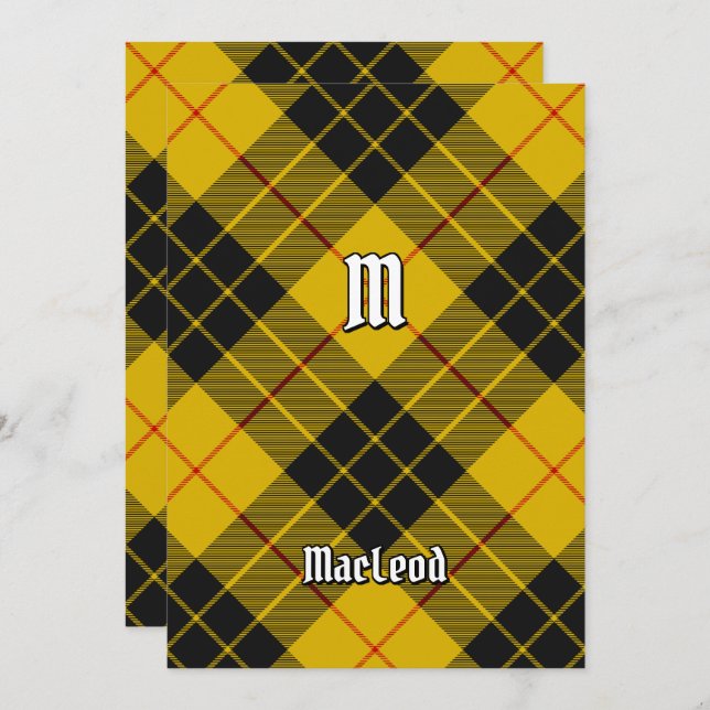 Clan Macleod von Lewis Tartan Einladung (Vorne/Hinten)