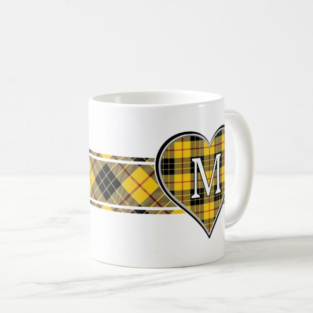 Clan MacLeod von Lewis Tartan Herz Kaffeetasse (VorderseiteRechts)