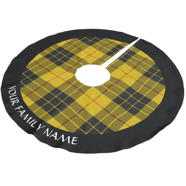 Clan Macleod von Lewis Tartan Polyester Weihnachtsbaumdecke (Schrägansicht)