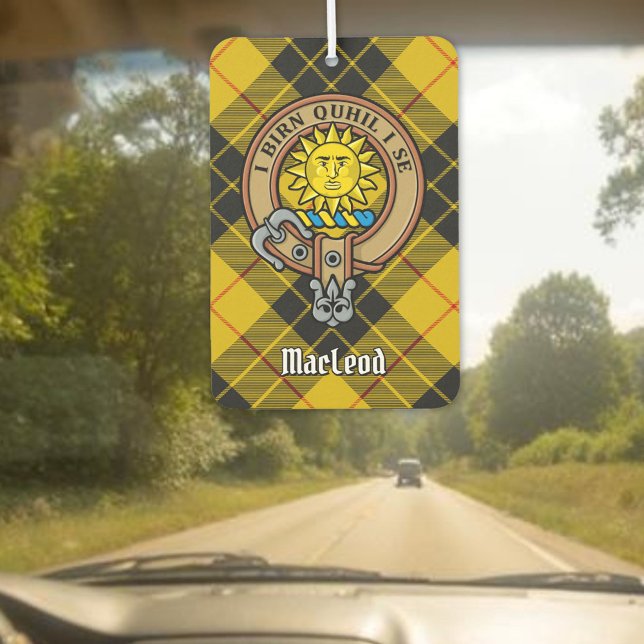 Clan MacLeod von Lewis Wappen über Tartan Autolufterfrischer (Von Creator hochgeladen)