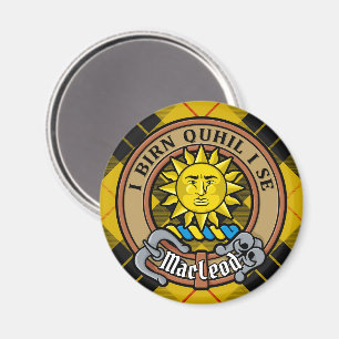 Clan MacLeod von Lewis Wappen über Tartan Magnet
