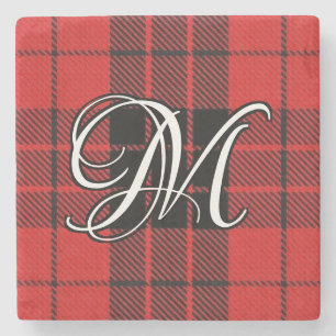 Clan MacLeod von Raasay Tartan Custom Monogram Steinuntersetzer