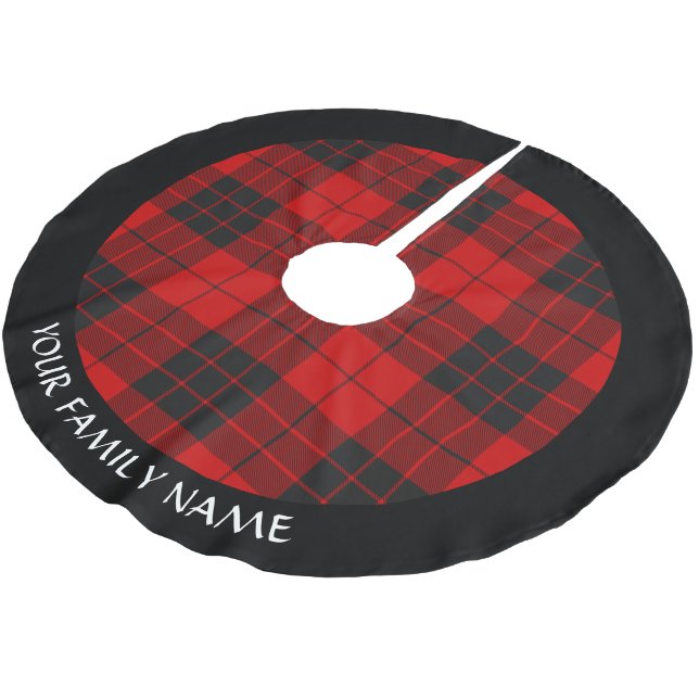 Clan Macleod von Raasay Tartan Polyester Weihnachtsbaumdecke (Schrägansicht)