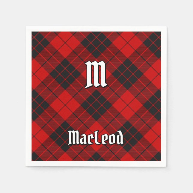 Clan Macleod von Raasay Tartan Serviette (Vorderseite)