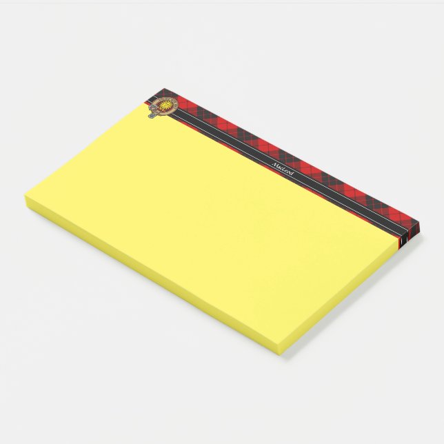 Clan MacLeod von Raasay Wappen Post-it Klebezettel (angewinkelt)