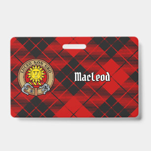 Clan MacLeod von Raasay Wappen über Tartan Ausweis