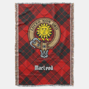 Clan MacLeod von Raasay Wappen über Tartan Decke
