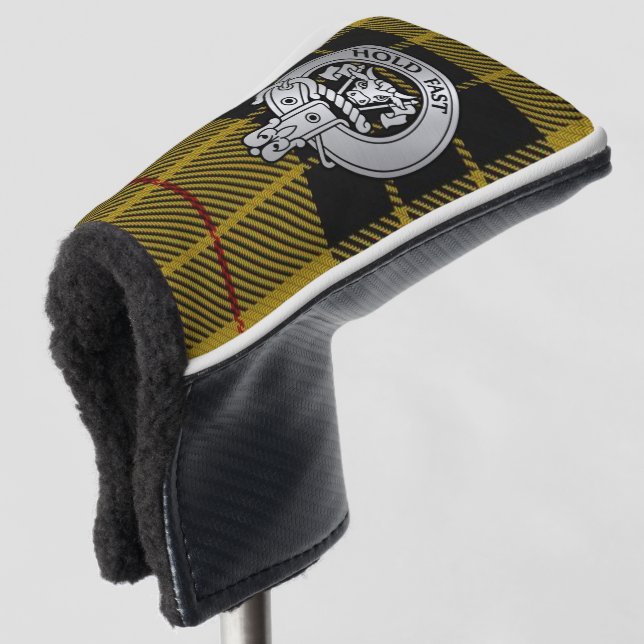 Clan MacLeod Wappen & Tartan Golf Headcover (3/4 Vorderseite)