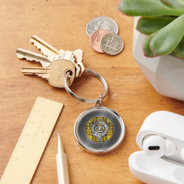 Clan MacLeod Wappen & Tartan Knot Schlüsselanhänge Schlüsselanhänger (Schreibtisch)