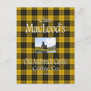 Clan MacLeod's Old Ardvreck Castle Coffee Co. Postkarte