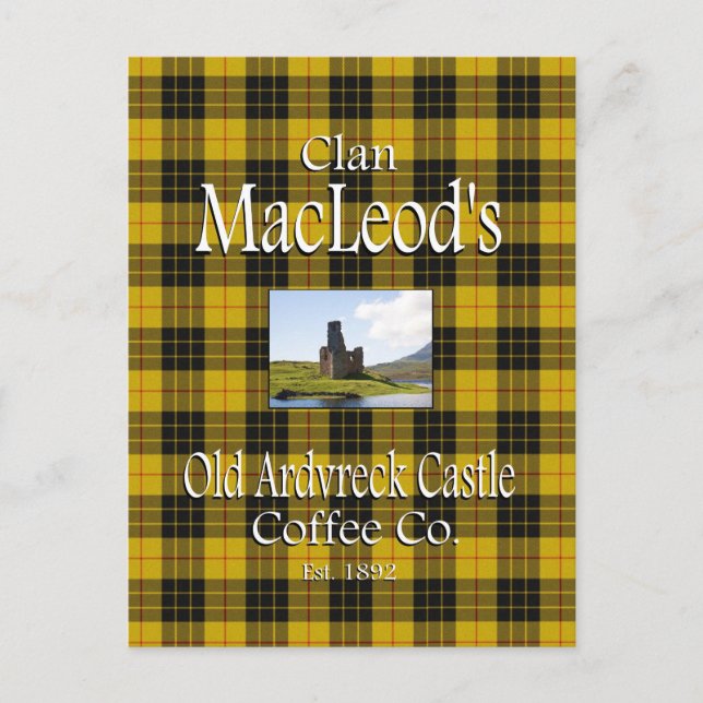 Clan MacLeod's Old Ardvreck Castle Coffee Co. Postkarte (Vorderseite)