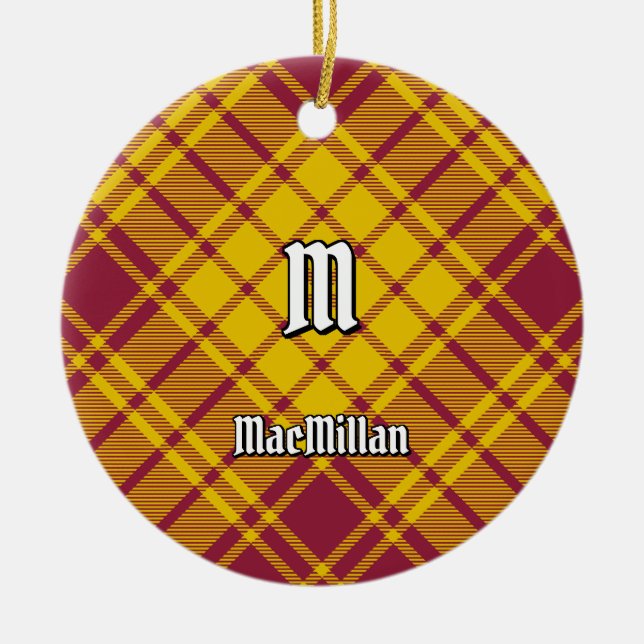 Clan MacMillan Dress Tartan Keramik Ornament (Vorne)