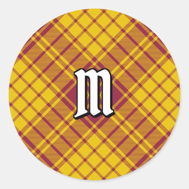 Clan MacMillan Dress Tartan Runder Aufkleber (Vorderseite)