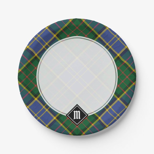 Clan MacMillan Hunting Tartan Pappteller (Vorderseite)