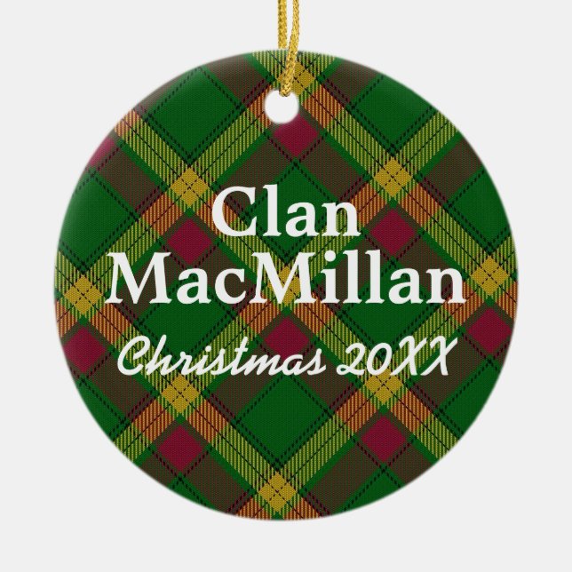 Clan MacMillan Scottish Tartan Keramikornament (Vorne)