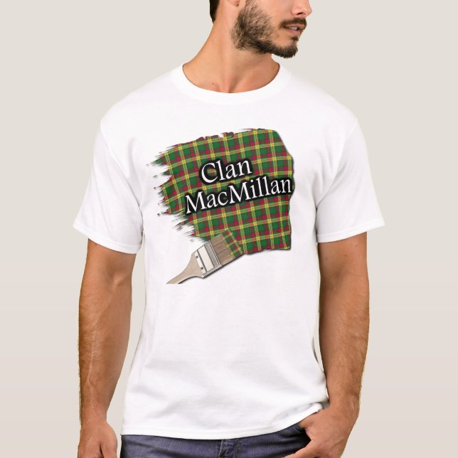 Clan MacMillan Scottish Tartan Paint Shirt (Vorderseite)