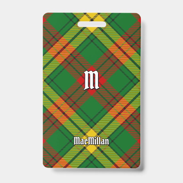 Clan MacMillan Tartan Ausweis (Vorderseite)