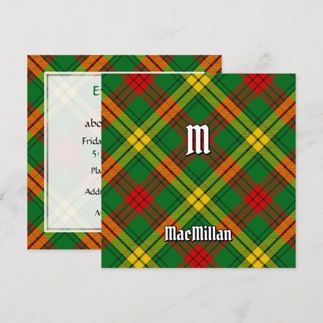 Clan MacMillan Tartan Einladung (Vorne/Hinten)