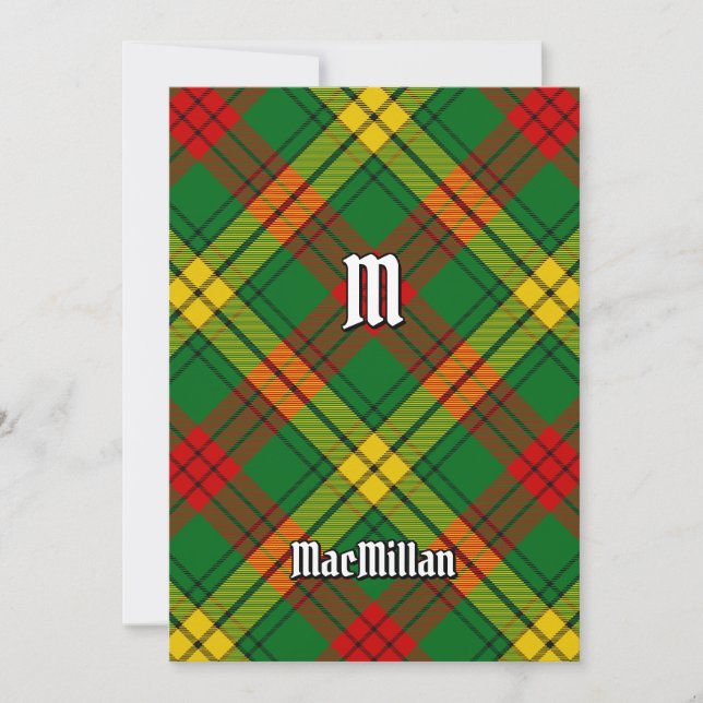 Clan MacMillan Tartan Einladung (Vorderseite)