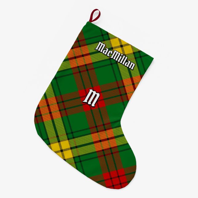 Clan MacMillan Tartan Großer Weihnachtsstrumpf (Vorderansicht (hängend))