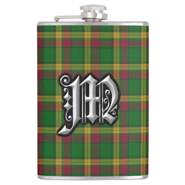 Clan MacMillan Tartan Old Scotland Flask Flachmann (Vorderseite)