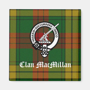 Clan MacMillan Wappen Abzeichen und Tartan Magnet