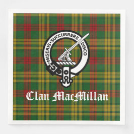 Clan MacMillan Wappen Abzeichen und Tartan Serviette