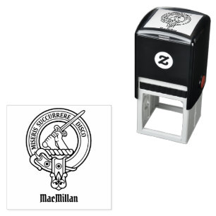 Clan MacMillan Wappen Selbstfarbige Briefmarke Permastempel