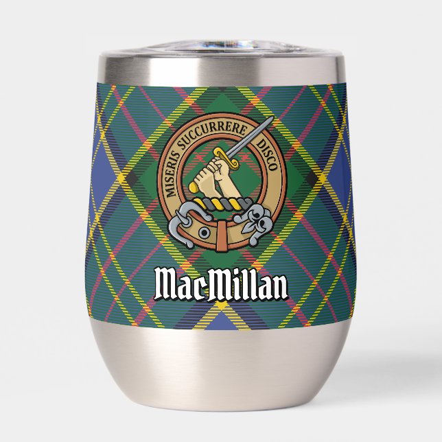 Clan MacMillan Wappen über die Jagd auf Tartan (Vorderseite)