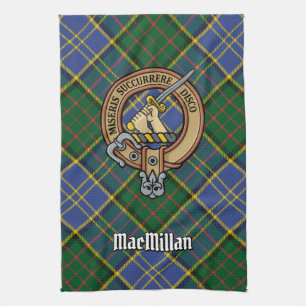Clan MacMillan Wappen über die Jagd auf Tartan Geschirrtuch