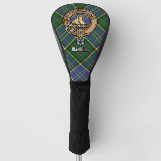 Clan MacMillan Wappen über die Jagd auf Tartan Golf Headcover (Vorderseite)