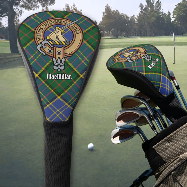 Clan MacMillan Wappen über die Jagd auf Tartan Golf Headcover (Von Creator hochgeladen)