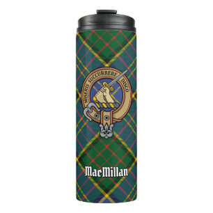Clan MacMillan Wappen über die Jagd auf Tartan Thermosbecher