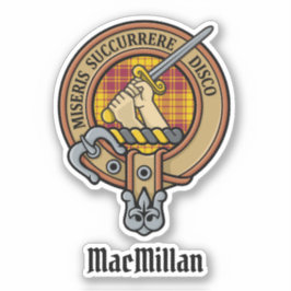 Clan MacMillan Wappen über Dress Tartan Aufkleber
