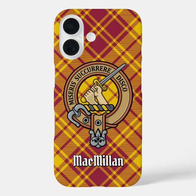 Clan MacMillan Wappen über Dress Tartan Case-Mate iPhone Hülle (Rückseite)