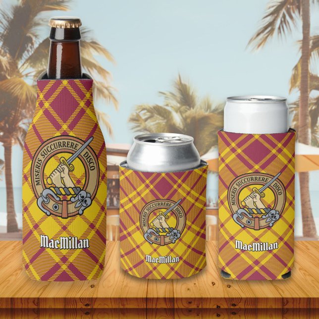 Clan MacMillan Wappen über Dress Tartan Flaschenkühler (Von Creator hochgeladen)
