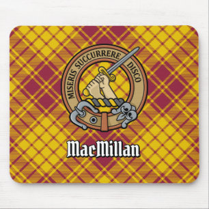 Clan MacMillan Wappen über Dress Tartan Mousepad