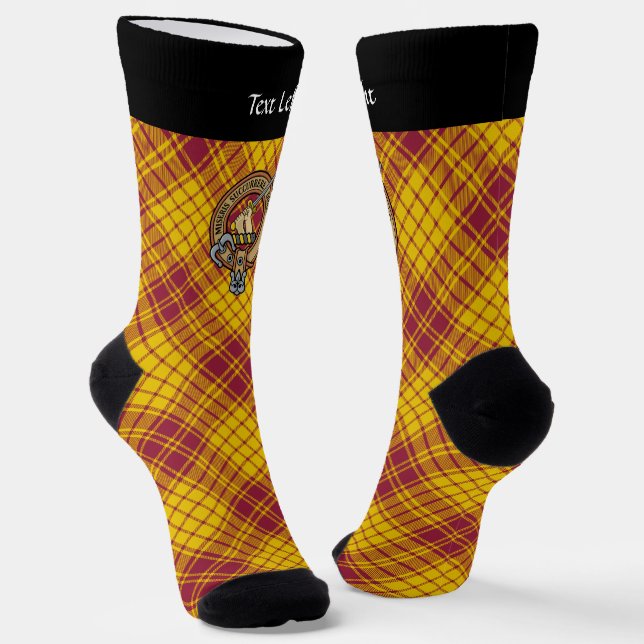 Clan MacMillan Wappen über Dress Tartan Socken (Gewinkelt)