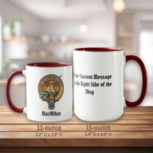 Clan MacMillan Wappen über Dress Tartan Tasse