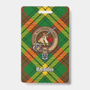 Clan MacMillan-Wappen über Tartan Ausweis
