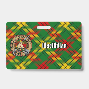 Clan MacMillan Wappen über Tartan Ausweis