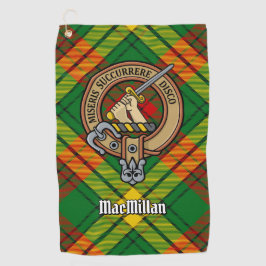 Clan MacMillan Wappen über Tartan Golfhandtuch