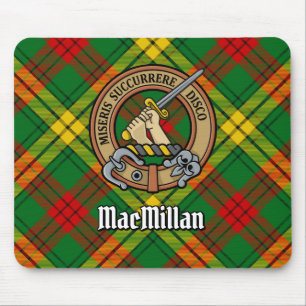 Clan MacMillan Wappen über Tartan Mousepad