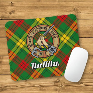 Clan MacMillan Wappen über Tartan Mousepad