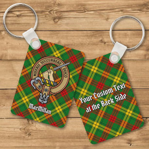 Clan MacMillan Wappen über Tartan Schlüsselanhänger