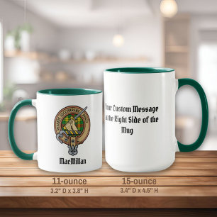 Clan MacMillan Wappen über Tartan Tasse