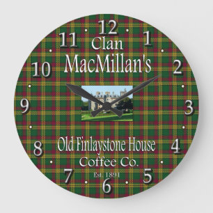 Clan MacMillan's Old Finlaystone House Coffee Co. Große Wanduhr